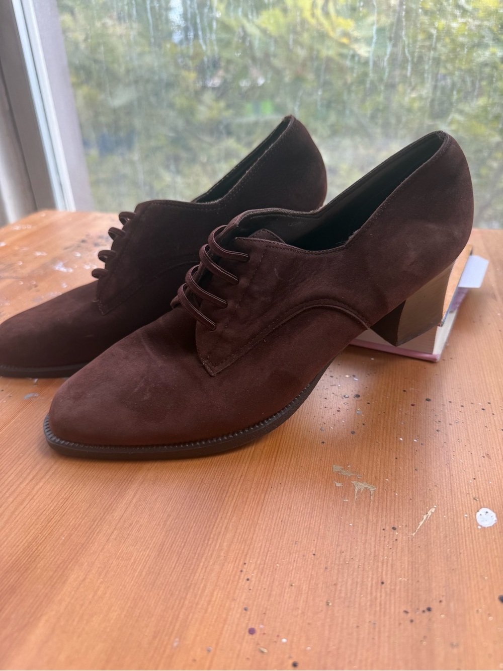 Laura Scott Brown Suede heeled Shoes